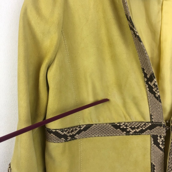 Valentino | Women’s Lime Green Python Skin Blazer - Picture 6 of 16